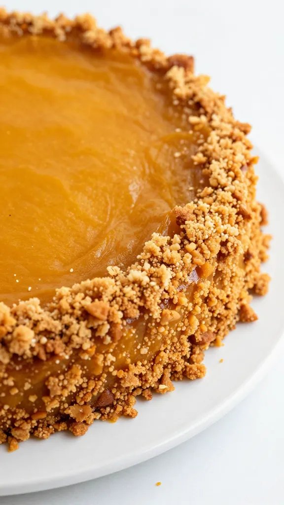 Juicy pumpkin sheet cake crumb on pan edge