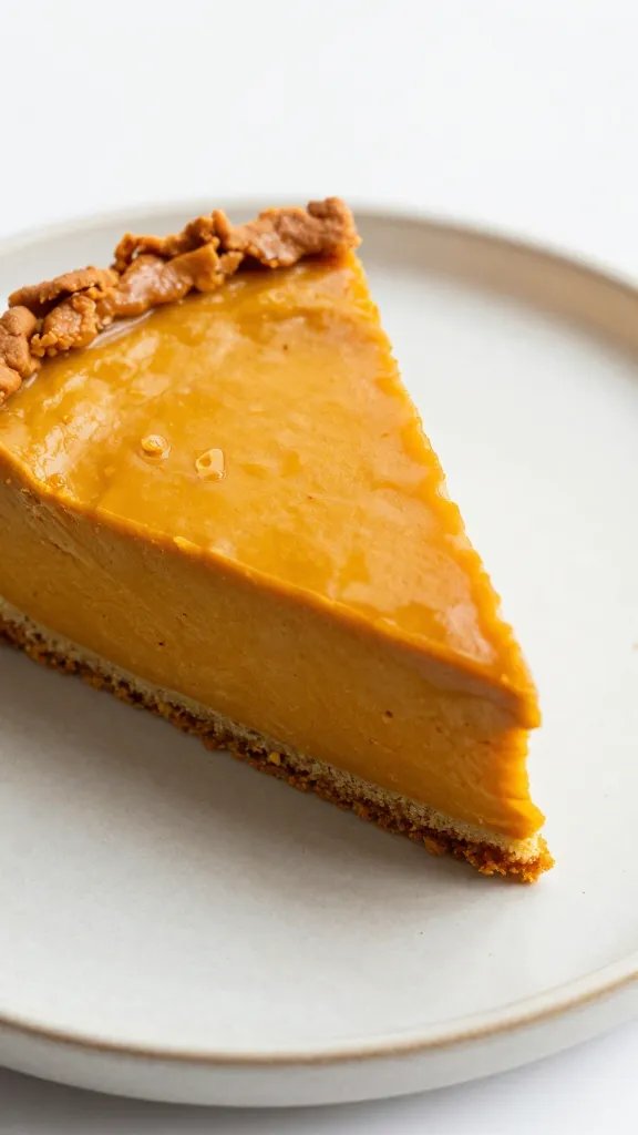 closeup of pumpkin dump cake slice on ceramic plate