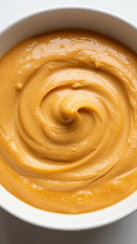 single bowl of pumpkin dump cake batter being swirled