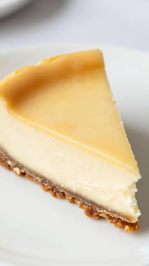 closeup of no-bake cheesecake slice on plate